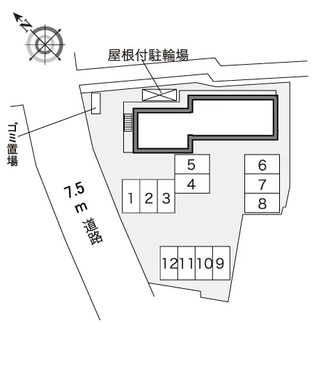 ★手数料０円★倉敷市児島下の町２丁目　月極駐車場（LP）